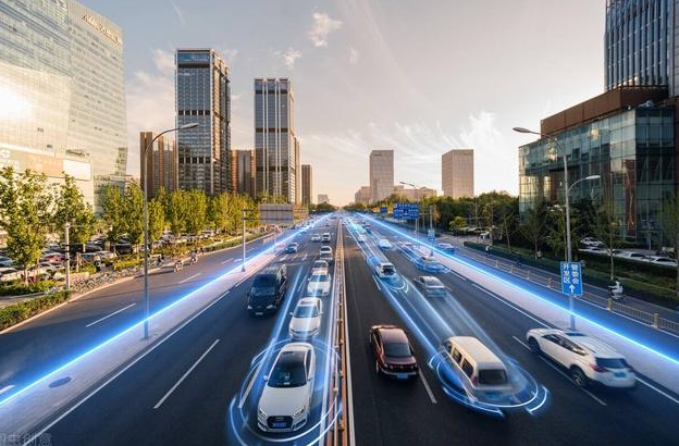 智能交通系統(tǒng)改善道路安全。效果圖