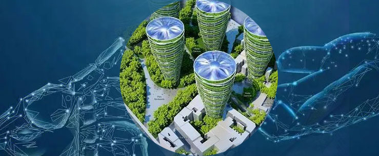 智慧建筑減碳三大措施。效果圖